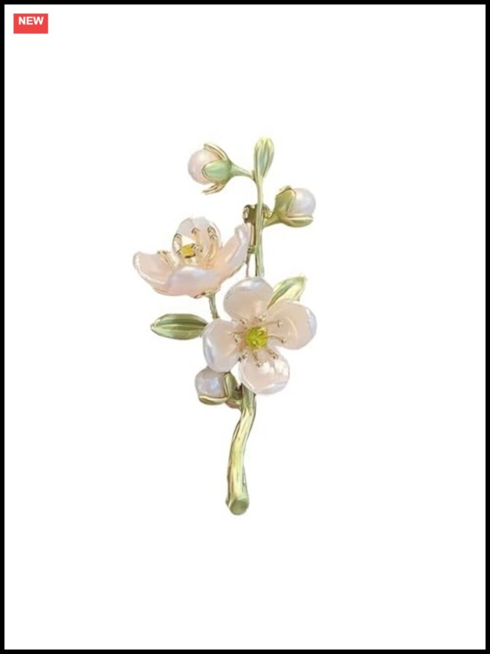 Vintage Enamel Flower Brooch Women Suit Coat Lapel Pin Luxury Floral Boutonniere